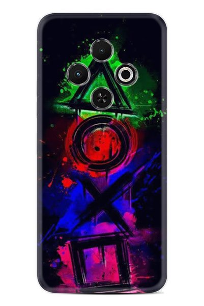 TECNO حافظة سبارك 30C ذات صلابة متوسطة وغطاء مطبوع عالي الحماية stk-32-Spark30C