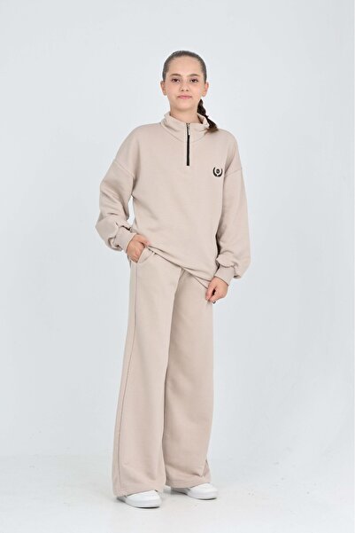 Toontoy Girl's Infinity Embroidered Tracksuit Set