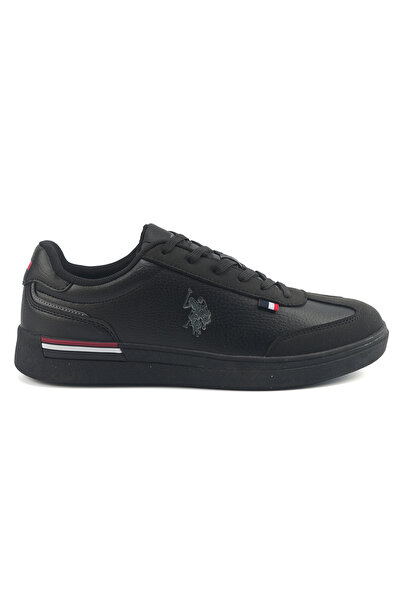 U.S. Polo Assn. Men's Black Classic Low-Top Sneakers, Bold Lace-Up Style for ...