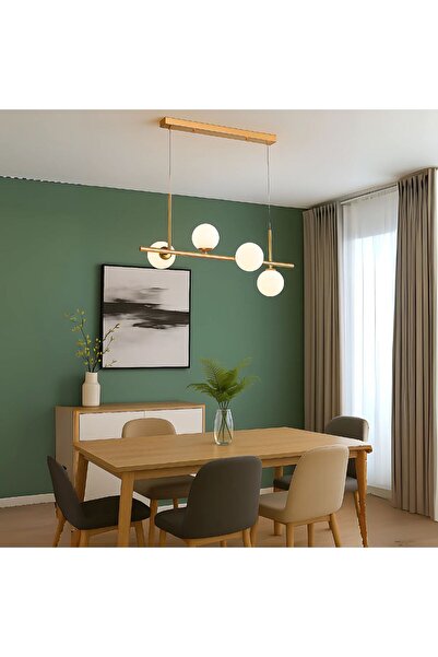 ALC-Shop Πολυέλαιος Fabio, 4x G9, Χρυσός, Ρυθμιζόμενο Ύψος