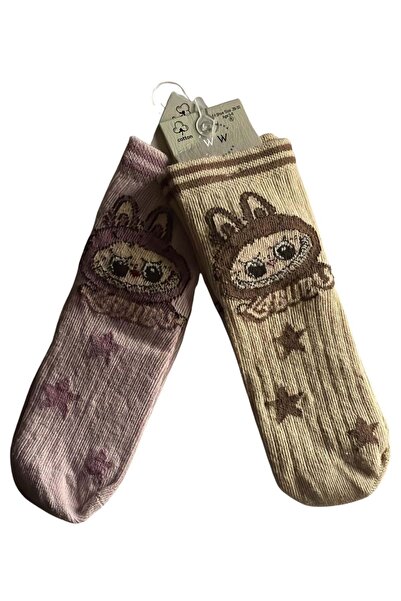 ww waka waka kids store Комплект от 2 цветни памучни чорапи с детски дизайни,...