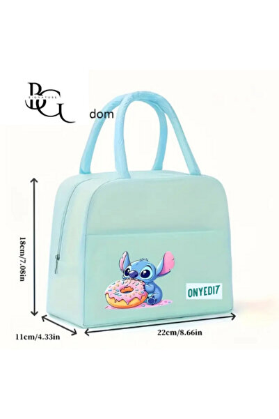 BGSignature Thermal Lunch & Meal Bag That Provides Waterproof Hot & Cold Protection - Blue Donut Stitch