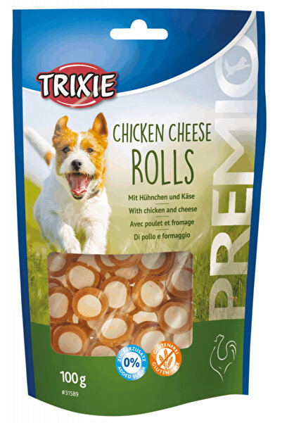 Trixie Recompense Pentru Caini, Premio, Rulouri Cu Pui/Branza, 100 g, 31589