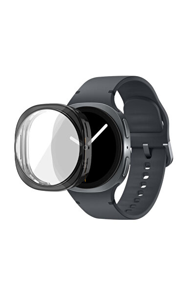 Tagomoon Samsung Galaxy Watch 8 44mm ile Uyumlu Kasa Ve Ekran Koruyucu 360 Tam Koruma Silikon Kılıf