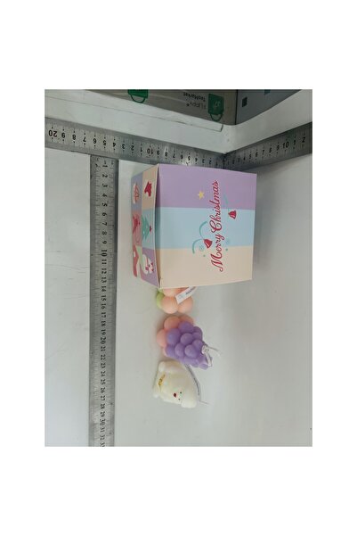 Flippy Lumânări parfumate de Crăciun, cutie cadou tip flippy, 3 lumânări de aromaterapie, 11 x 11 x 7,5 cm, roz mov