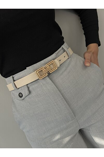 LİA KEMER ΓΥΝΑΙΚΕΙΑ ΖΩΝΗ ΜΕ ΧΡΥΣΗ ΠΛΑΚΑΚΙΑ ΚΑΙ ΑΞΕΣΟΥΑΡ ΤΥΠΟΥ KARE BURGU, ΖΩΝΗ ΚΑΘΗΜΕΡΙΝΗ, ΖΩΝΗ ΜΠΟΥΦΑΝ, ΖΩΝΗ ΠΑΝΤΕΛΟΝΙ