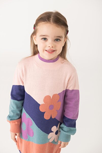 Boboli Kız Çiçek Desenli Çocuk Elbise