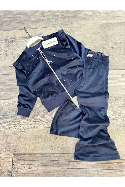 Store İncili kadife fermuarlı takım