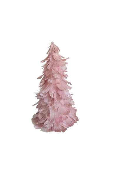 BraziPremium Decorațiune de Crăciun din pene, 22 cm, roz