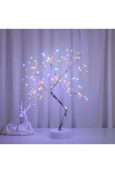 Wertcraft Bonsai artifical, incarcare USB/baterii AAA ,108 led-uri, multicolor