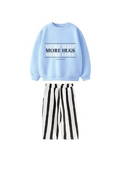 daisydolly Unisex 3 Thread Non-Fleece Sweatshirt Canvas Pants Set