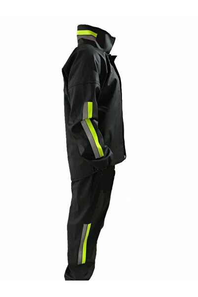 GökTR Motorcycle Courier Waterproof Raincoat Set - Black