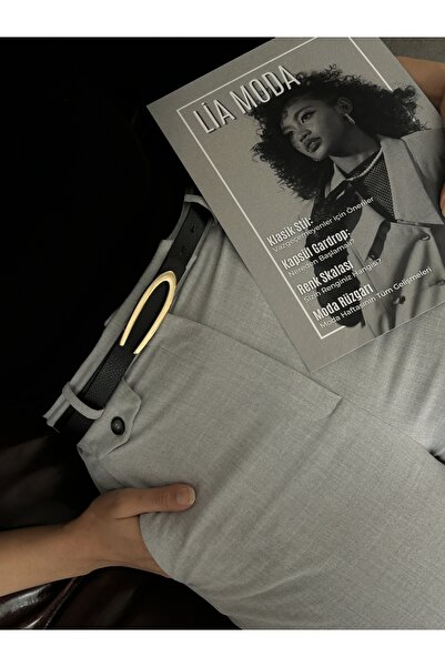 LİA KEMER حزام خصر نسائي بإبزيم ذهبي وملحقات بيضاوية، حزام يومي، حزام للسترة،...