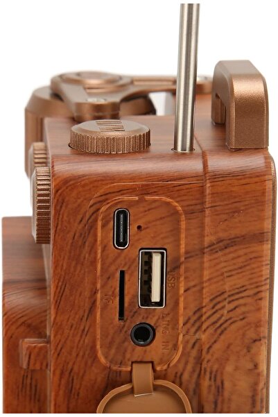 Generic راديو عتيق، مكبر صوت بلوتوث خشبي، راديو FM، مكبر صوت لاسلكي محمول على الطراز الكلاسيكي