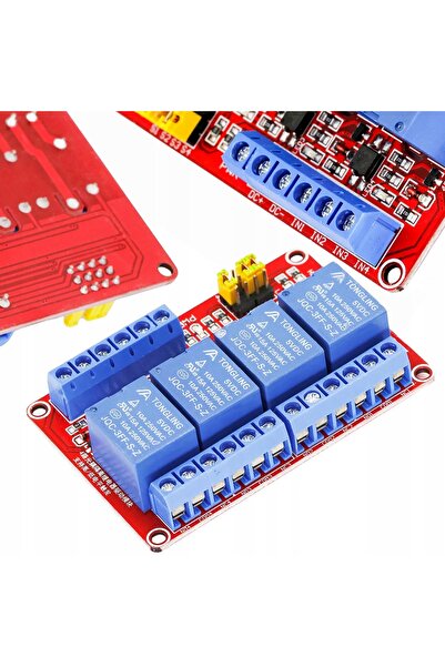 Rosfix Modul Releu 4 Canale 5V 10A | Compatibil cu Arduino, H/L Nivel Control