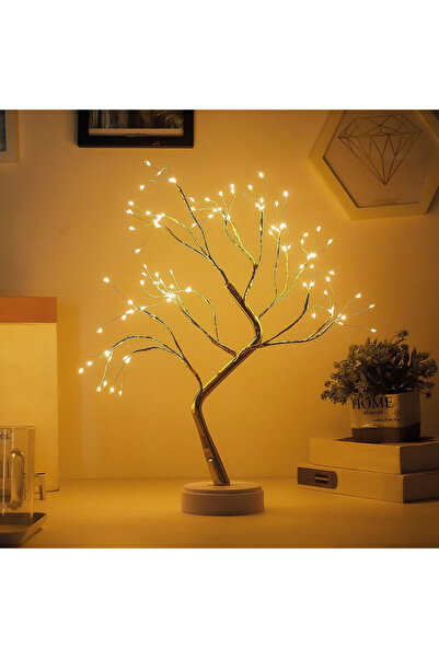 Wertcraft Bonsai artifical, incarcare USB/baterii AAA ,108 led-uri, alb cald