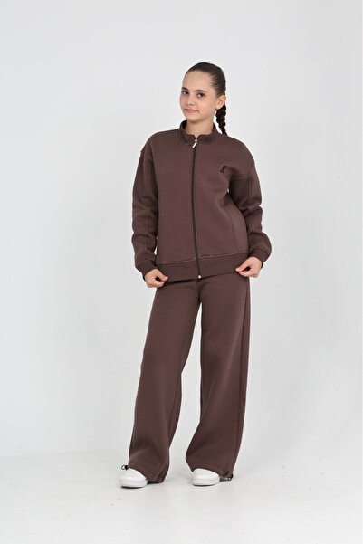 Toontoy Girl's Star Embroidered Tracksuit Set