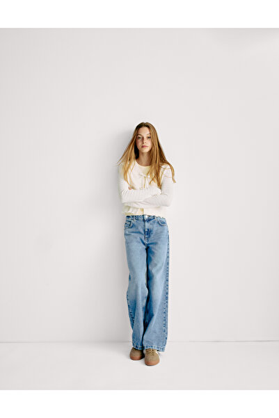 Marks & Spencer Geniş Paça Denim Pantolon