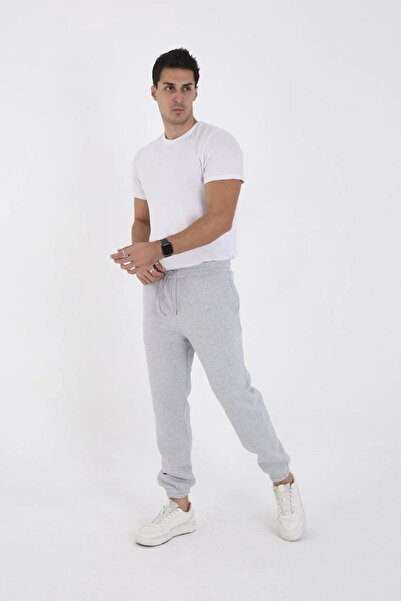 GökTR Unisex Winter Three Thread Elastic Sweatpants - Gray