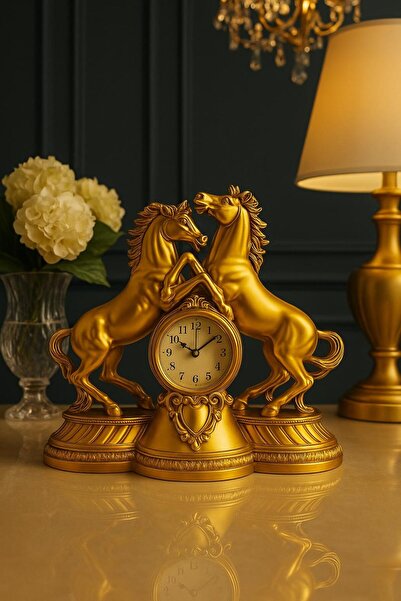 EVSA ŞIK DEKORATİF AT FİGÜRLÜ SAAT