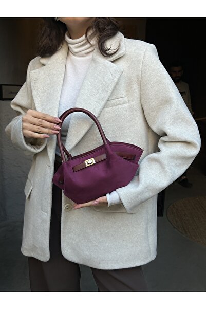 HONEY BAG Vudi Burgundy Women's Handbag with Special Lock Accessory