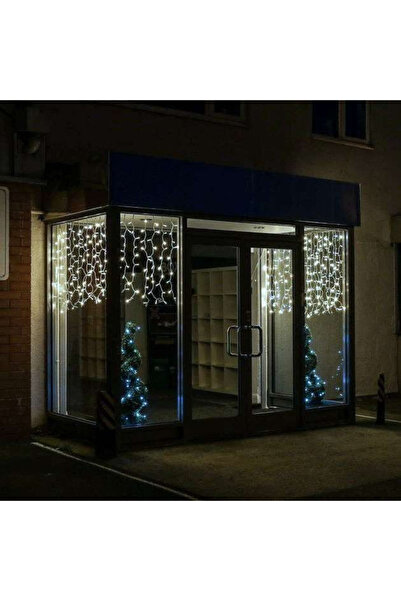 Wertcraft Instalatie tip ploaie,perdea alb rece, interconectabila, 384 led 9 m x 1 m