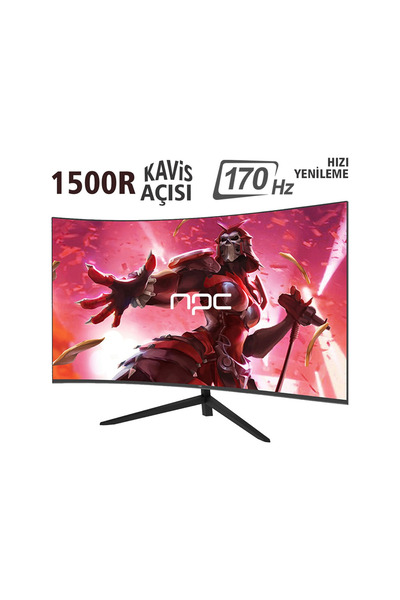 Npc 1ms 170Hz 24" 1920x1080 FHD Curved Gaming Monitör MD240K-V181