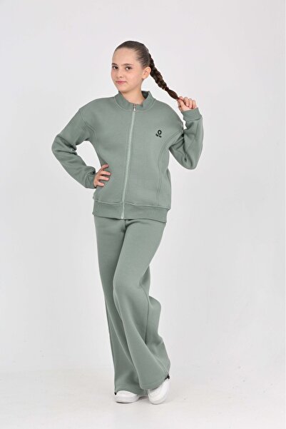 Toontoy Girl's Star Embroidered Tracksuit Set