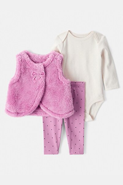 Carter's Baby Girl Purple Vest Set