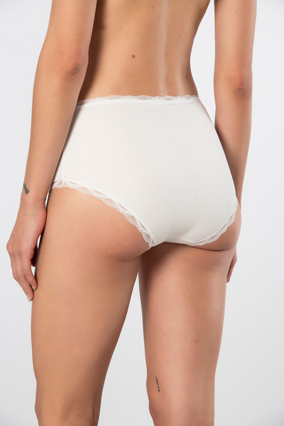 TÜREN 929 Жіночі трусики з еластичною стрічкою та мереживом, висока талія, 2 шт. в упаковці