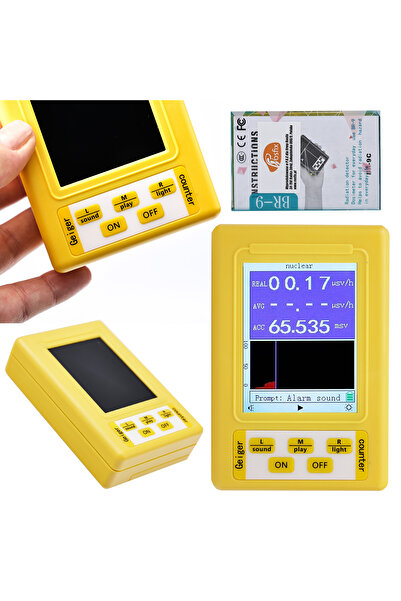 Rosfix Contor Radiații Geiger XR3 BR-9C | Afișaj LCD, Precizie 0,01 μSv/h