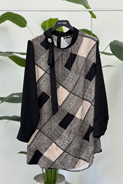 FUAT GÜRSEN Fuat Gürşen 4330 Large B. Wide Rectangular Detail Tunic