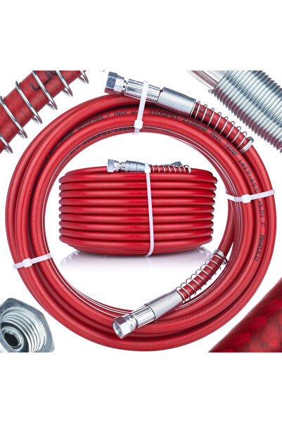 Rosfix Furtun Aerograf 20M Oțel | 228 Bar, 1/4" | Rotativ, Ușor de Curățat