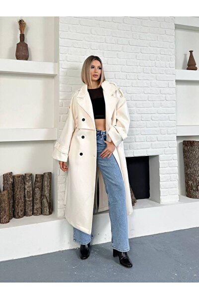 motix Şık ve Zamansız Stil Uzun Kaşe Kaban