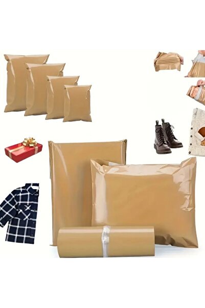 iğne izi Kargo Poşeti, E ticaret Poşeti, Paketleme Poşeti, Cepsiz Kargo Poşeti, Bej17x30 (100 Adet)