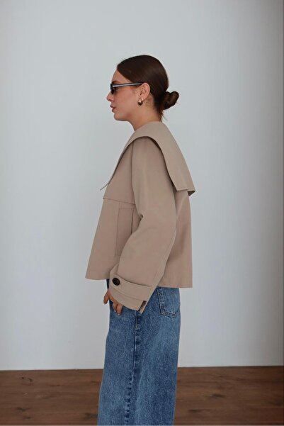 My Blog Beige Short Trench - 7530