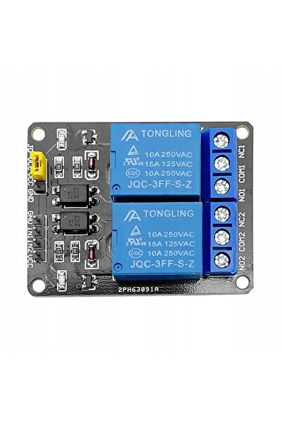 Rosfix Modul Releu 2 Canale 12V | Izolație Optică, 10A, Compatibil Arduino