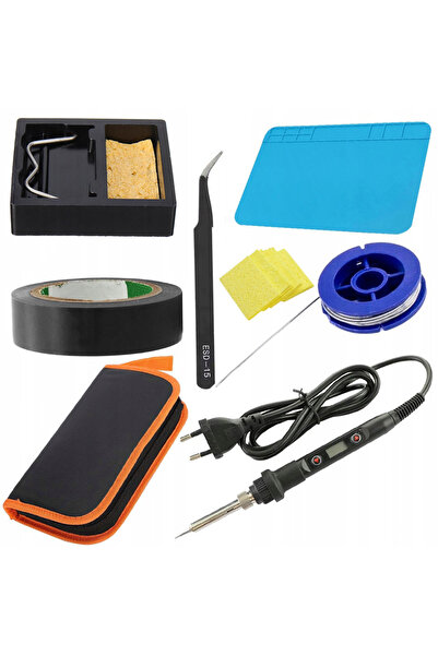 Rosfix Set Pistol de Lipit 80W + Accesorii | Mat 20x30, Cositor, Pensetă