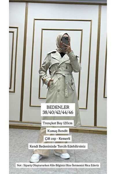 NİLNUR MODA BELTED TRENCH COAT