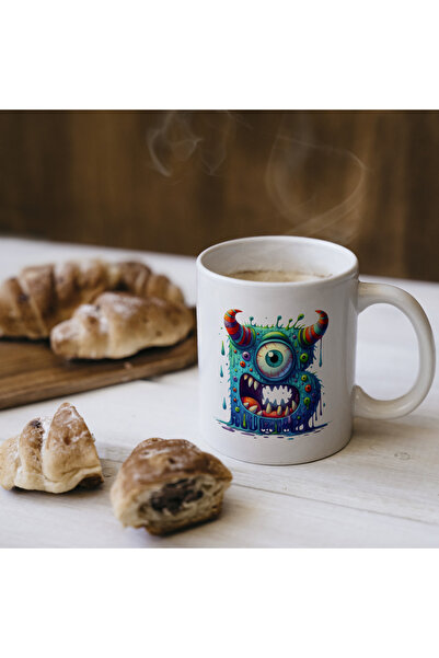 Kupa كوب بحرف B، هدية كوب بحروف الوحوش اللطيفة مصنوع من البورسلين