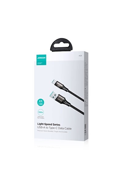 Joyroom Data and Charging Cable (S-A25), USB-A to USB-C, 3A, 2m, Black