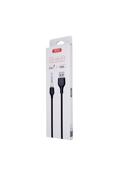 Xo Cablu pentru incarcare si transfer de date NB103, USB/Lightning, 2.1A, 1 m, Negru
