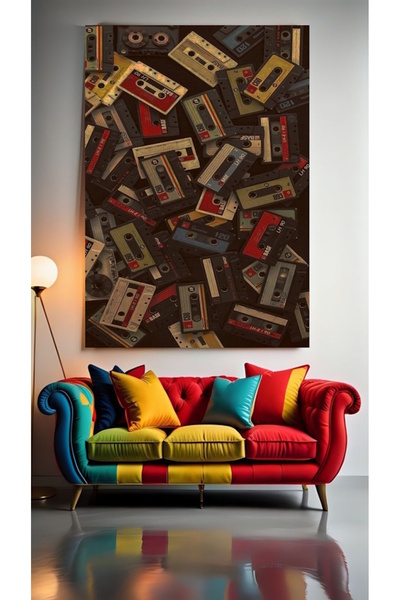 özkacar CASSETES V1 Home Wall Salon Salon de înfrumusețare Birou Magazin Deco...