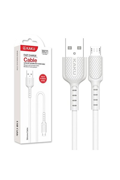 KAKU Cablu Date si Incarcare (KSC-111), USB-A la MicroUSB, 2.4A, 1m, White