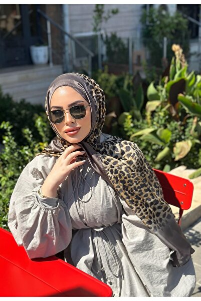 sem oyuncak Vual Silk Shawl Luxury Leopard Patterned 90X180