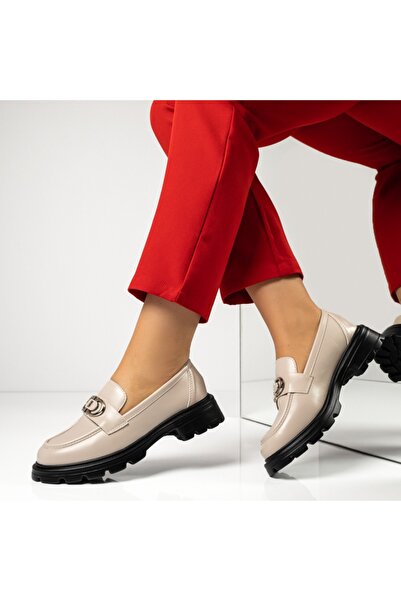 Modlet.ro Γυναικεία μπεζ παπούτσια με πλατφόρμα, casual, MOD13370