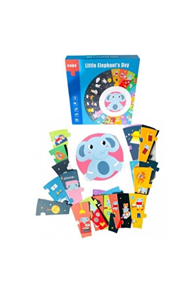 OEM Educational Game, Little Elephant Kabi's Routine Puzzle with 24 Big Pieces