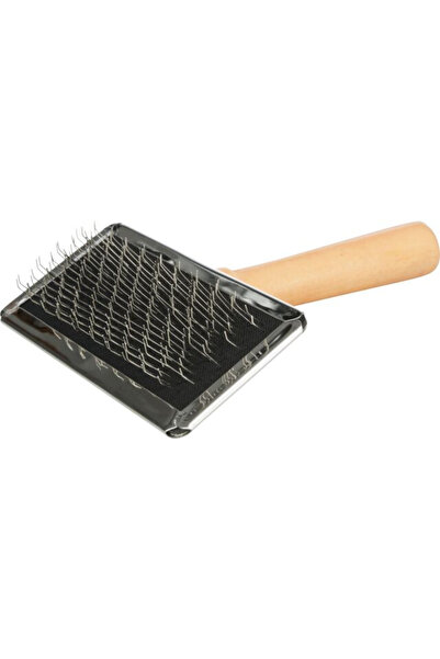 Trixie Perie Soft Cu Pieptene De Curatat, Maner Lemn, 9x13 cm, 2354