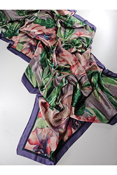 sem oyuncak Vual Silk Shawl Luxurious Rich Floral Pattern 90X180