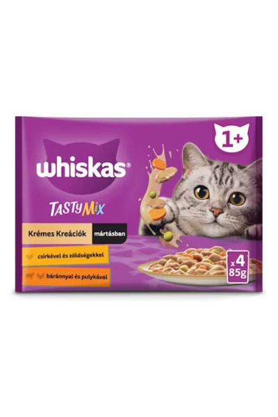 Whiskas Hrana Umeda Pentru Pisici, Tastymix Adult, Pui/Legume/Miel/Curcan In ...